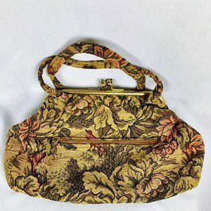 1960s Vintage Floral Tapestry Bag